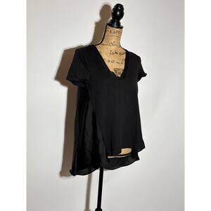 Zara sheer satin cutaway flowy top small